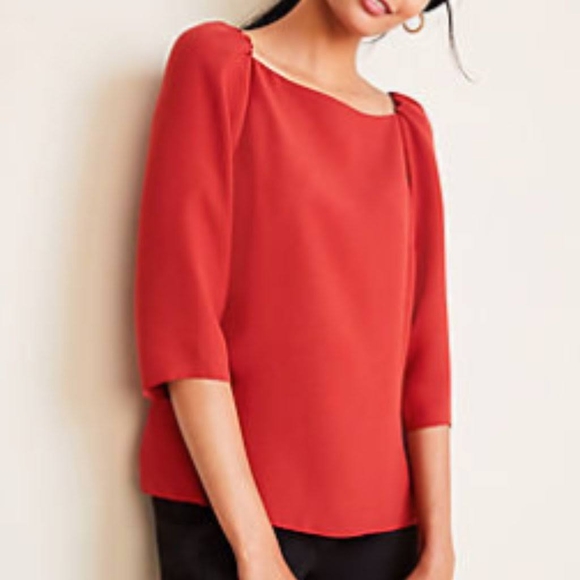 Ann Taylor Romantic Square Neck Blouse - Picture 1 of 6